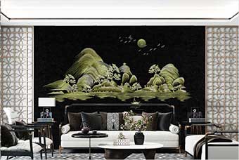 东莞森佰汇航空纤维墙咔（湖光山色）